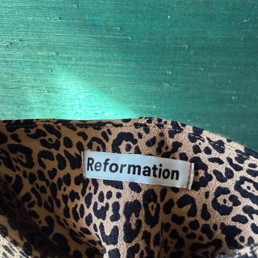 Reformation Marlowe Leopard Print Mini Dress - Picture 9 of 10